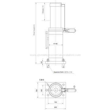 OP11/PH175 Oil Buffer for Sch****** Elevators 1.6m/s